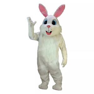 Halloween White Rabbit Mascot Costumes Simulation Top Quality Cartoon Theme Character Carnival Unisex Adults Outfit Christmas Party Outfit Suit