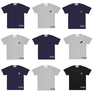 Play Mens T Designer CDG Embroidery Red Heart Commes Des Shirt Casual Women Shirts Badge Quanlity Tshirts Cotton Short Sleeve Summer Loose Oversize Tee