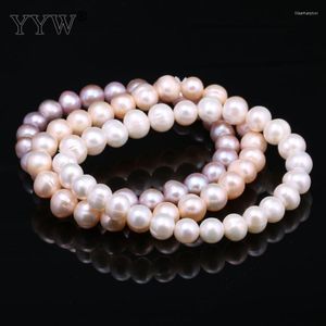 Link Bracelets Natural Freshwater Cultured Baroque Pearl For Women Beads Adjustable Fashion Girls Jewelry Gift Bangle