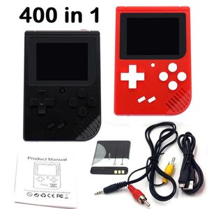 Console per videogiochi portatile 400 in 1 Design retrò a 8 bit 400 giochi classici - Supporta due giocatori, uscita AV (cavo incluso)