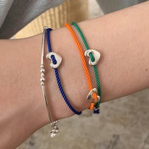 Link Armbanden Hart Armband Vrouwen Touw Verstelbare Sieraden Vriendschap Paar Legering Materiaal