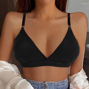 Camisoles & Tanks Girls Triangle Cup Summer Thin No Steel Ring Bra Female Student Small Chest Big Tube Top Underwear Vest