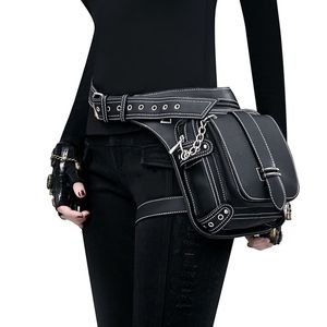 Sacos de cintura punk retro saco masculino ao ar livre ombro mensageiro mulheres pacotes de telefone móvel pacote para mulheres bolsa gótica 230920