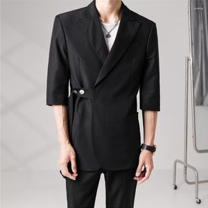 Ternos masculinos (jaqueta calças) blazers moda masculina cor sólida negócios casual streetwear selvagem solto coreano noivo vestido de casamento terno