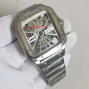 Мужские часы высшего качества в классическом стиле, циферблат 39 мм, сапфировый светящийся японский кварцевый скелетонизированный механизм, прозрачный perf292c