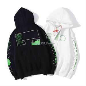 Tasarımcı Hoodie Yüksek Kaliteli Erkek ve Kadın Tasarımcıları Geri Baskılı Giyim Üst Uzun Kollu Kazak Beyaz Siyah Çift Offs Sweater X645