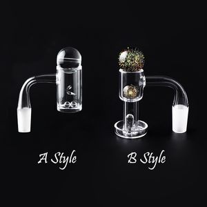 Acessórios para fumar Flat Top Terp Slurper Quartz Banger 2mm Parede com 22mm e 14mm Mármore 6mm Pílula Pérola Feminino Masculino para Bongos de Vidro Rigs