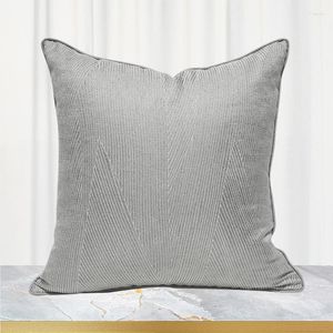 Pillow Silver Gray Cover 50x50 45x45 High Precision Jacquard Throw Luxury Decoration For El Sofa Pillowcase