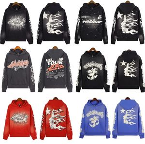 Luxus-Designer-Hoodies für Herren, Herren-Kapuzenpullover, hochwertiger Hellstar-Blue-Yoga-Hoody-Druck mit langen Ärmeln, Street-Hip-Hop-Trainingsanzüge, korrekte Version, Hosen