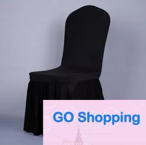 Basit sandalye kapağı düğün ziyafet sandalyesi koruyucusu slipcover dekor pileli etek tarzı sandalye elastik spandeks kapsar
