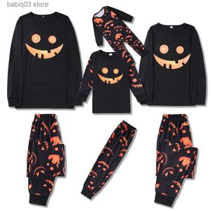 Family Matching Outfits 2023 Halloween Party Clothes Family Matching Pajama Sets Parent-child 2 Pieces Suit Baby Romper Soft Thick Pajamas Family Look T230921