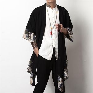 日本の着物カーディガンメンズヨーリヨーカタオスサムライコスチューム衣類着物ジャケットメンズシャツユカタhaori kk001268l