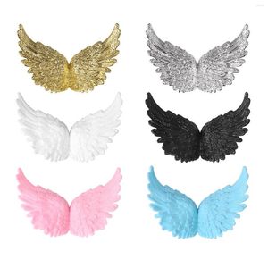 Cake Tools 6pcs/lot Angel Wing Resin Topper For Wedding Birthday Party Baking Dessert Valentine's Day Top Decoration Supplies