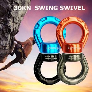 Carabiners Swing Swivel 30kN Safety Rotational Device Swing Spinner Carabiner Swivel Climbing Rope Swivels for Swing Setting Hammock 230921