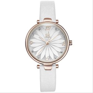 Shengke Brand Casual Simple Fan Quartz Students Watch Life Waterproof Diamond Marker 30MM Diameter Womens Watches 8047209S