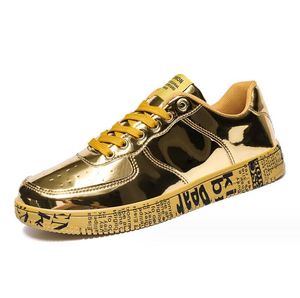 Golden Sneakers Men Kobiety marka luksusowe designerskie buty swobodne skórzane trampki Mężczyźni Mężczyzne buty z deskorolką hip -hopową dla chłopców sukienki na imprezę buty