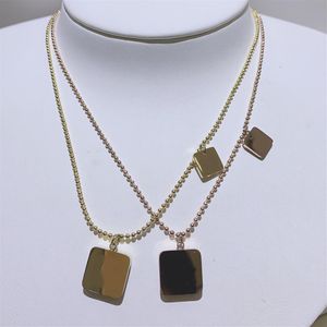 Mode enkel titanium stål clavicle chain c klassiska bokstäver halsband för damer favorit smycken artiklar fest gåvor256l