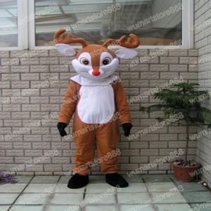 Костюм талисмана оленя на Хэллоуин, карнавальный пасхальный костюм унисекс, размер для взрослых, рождественский день рождения, вечеринка на открытом воздухе, рекламный реквизит