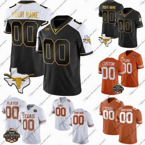 Maglie da calcio personalizzate NCAA College Texas Longhorns Shane Buechele ROBINSON Vince Young Sam Ehlinger Colt McCoy Earl Campbell Williams Orakpo quattro maglie sportive