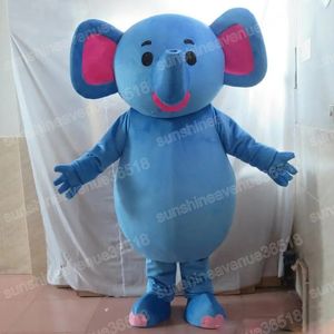 Halloween azul gordo elefante mascote traje de alta qualidade personagem tema dos desenhos animados carnaval unisex adultos tamanho natal festa de aniversário fantasia outfit