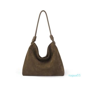 Sac féminin léger automne d'hiver top top-top en daim bagasse d'épaule à grande capacité