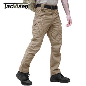 Pantaloni da uomo TACVASEN Pantaloni tattici Tasche con cerniera Abbigliamento da safari Pantaloni cargo da esterno da uomo Pantaloni da combattimento da trekking Ripstop Pantaloni da lavoro Uomo 230921