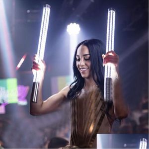 Gece Işıkları Şarj Edilebilir LED Strobe Işık 60cm Disco Champagne Flash Stick Party Party Party Party Düğün Bar Kulübü KTV dekorasyon lambası damla OTF6M