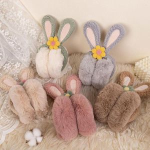 Berets Protector Winter Fur Ear Cover Cute Warmer Earmuffs Fleece Soft Plush Lovely Women Girl