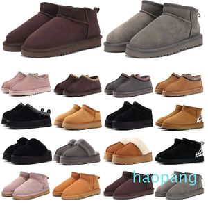 stivali firmati pantofola corta e lunga con fiocco Nuova combinazione di colori marrone nero rosa grigio inverno caldo uomo donna racchette da neve all'aperto