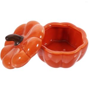 Candle Holders Candlestick Pumpkin Shaped Decorative Home Candleholder Unique Ceramic Container Display Halloween Prop