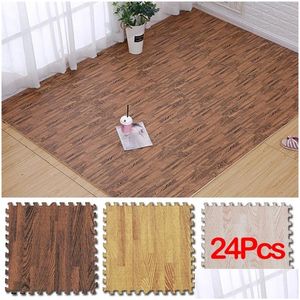 Carpets Wood Grain Puzzle Mat Baby Foam Play Splicing Bedroom Thicken Soft Modern Floor Kids Rug Living Room Cling Carpet 201225 Dro Dhkdm