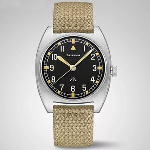 Armbandsur Merkur W10 Vintage Watch British Military Field Watch Mens Mechanical Hand Wind Watches Lysande fläckstål 38mm Fall 230921