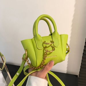 Evening Bags Brand Women Small Handbag Party Clutch Female Chain Shoulder Neon Green Yellow Pink Buckets Messenger Bag Mini 230921