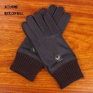 Fem fingrar handskar GA10 Super erbjuder äkta tjock gethud god kvalitet läder ull hållbar ryttare 5 storlekar 230921