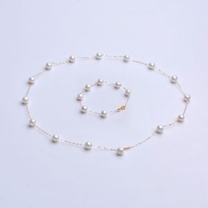 قلادات قلادة Nymph Real 18k الذهب Natural Pearl Necklace AU750 المجوهرات الراقية حول هدية من النساء للنساء T628 230921