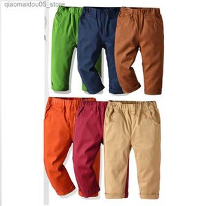 Trousers Boys' pants khaki children's autumn clothes 2023 spring and autumn new student school uniform pants baby cotton casual pants Q230921