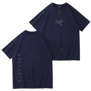 ネイビーブルーデザイナーTシャツメンズ女性ファッションマンTシャツトップピュアコットン100％高品質の男性コットンカジュアルティーショートスリーブラグジュアリーTシャツL6