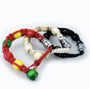 Handmade Bracelet Stealth Smoking Hand Pipe Stash Pipes Portable Herbal Vaporizer Wrist Hookah 3 Colors