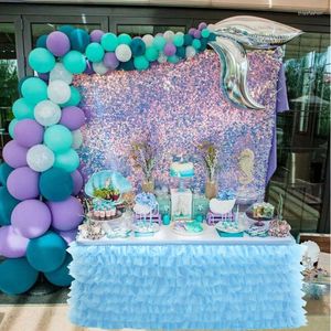 Bord kjolfest födelsedagsdekoration bordsartiklar bröllop tyll tutu baby shower xmas dekor (185cmx77cm)