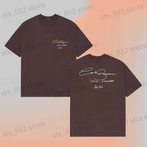 Męskie koszulki designerskie T-koszulka Cole Buxton Tshirts Letter Slogan Patch Designer T Shirt Haftowane krótkie topy z krótkim rękawem
