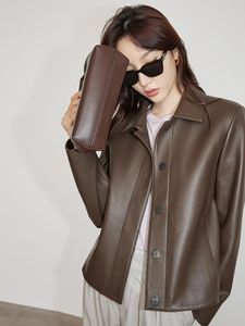 女性用革2023秋と冬のシープスキン本物の服の豪華な高品質のジャケットコート