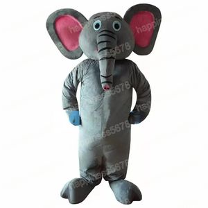 Performance Grey Elephant Mascot Costumes Cartoon Character Outfit Suit Carnival Adults Size Halloween Christmas Party Carnival Dress suits