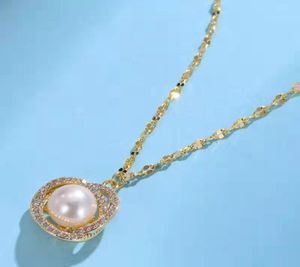 Ожерелье с подвеской Beauul Clover и жемчугом, 18-каратное золото, ювелирные изделия из нержавеющей стали для женщин, Gift1834405