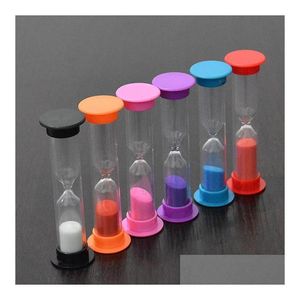 Küchentimer 1/2/3 Minuten Mini-Sanduhr Sanduhr Timer Uhr Colorf Kunststoff Sandglas Sanduhren Heimdekoration 8 Farben Sn Dhowv