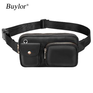 Waist Bags Buylor Fashion Fanny Pack for Women Double Zipper MultiPockets Waterproof Belt Bag Sport Adjustable Strap Chest 230920