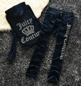 Kvinnors tvåbitar byxor sammet Juicy Tracksuit Women Coutoure Set Track Suit Couture Juciy Coture Sweatsuits Mk3Z