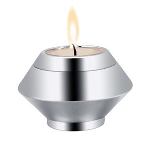 Stal nierdzewna Owalna Kremacja Biżuteria ludzka PET Ashes Cremation Urn Funeral Memorial Candle Holder Ashes Jar232W