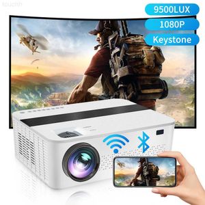 Projectors YERSIDA Projector H6 Full HD 1080P 5G WIFI Bluetooth Projectors Synchronous Phone 9500 Lumen Support 4K Video Home Cinemar LCD L230923