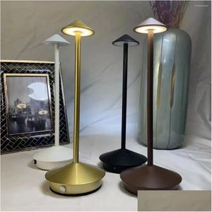 table lamps touch led rechargeable lamp creative restaurant el bar coffee pina pro lampada da tavolo decorative la drop delivery lig otq9o