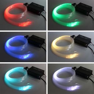 RGB 화려한 LED 플라스틱 광섬유 별 천장 키트 키트 라이트 네온 사인 150pcs 0 75mm 2M 16W RGB 광학 섬유 조명 엔진 24KE323L